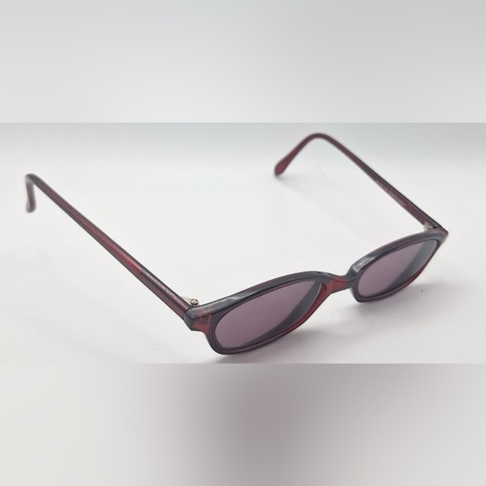 Women’s Fashion Sunglasses - Dark Red Frame, Purple Lenses